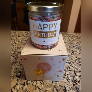 Birthday cake scented candle